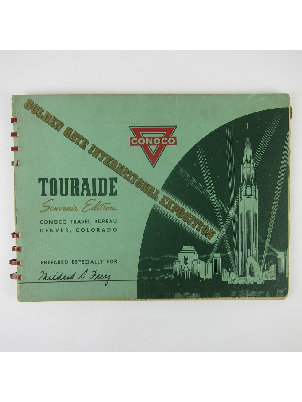 Vintage 1938 Golden Gate International Expo Conoco Touraide Souvenir Edition Map